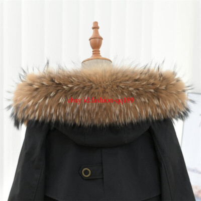 Ussuri Waschbär Kragen 100% Echte Pelzkragen Echtpelz Raccoon fur Jacke Mantel