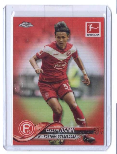 2018-19 Bundesliga Chrome Red Refractor /10 Takashi Usami FSV Mainz 05