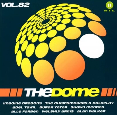 THE DOME,VOL.82,The Chainsmokers&Coldplay, Alan Walker, Gavin James, 2 CD NEU 