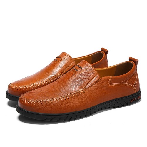 Zapatos informales de cuero genuino para hombre mocasines mocasines cómodos zapatos para conducir - Imagen 26 de 27