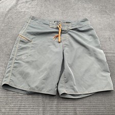 Fox Board Shorts Men 36 Gray Orange Polyester Beach Outdoors Casual Swimming.