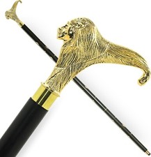 Walking Cane   Gold Head Handle Decorative Walking Stick for Men, Walking Sticks