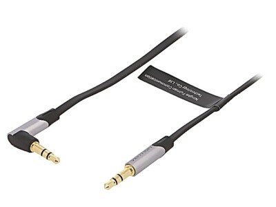 BANHJ Cable Jack 3.5mm plugJack 3.5mm angled plug 5m black VENTION