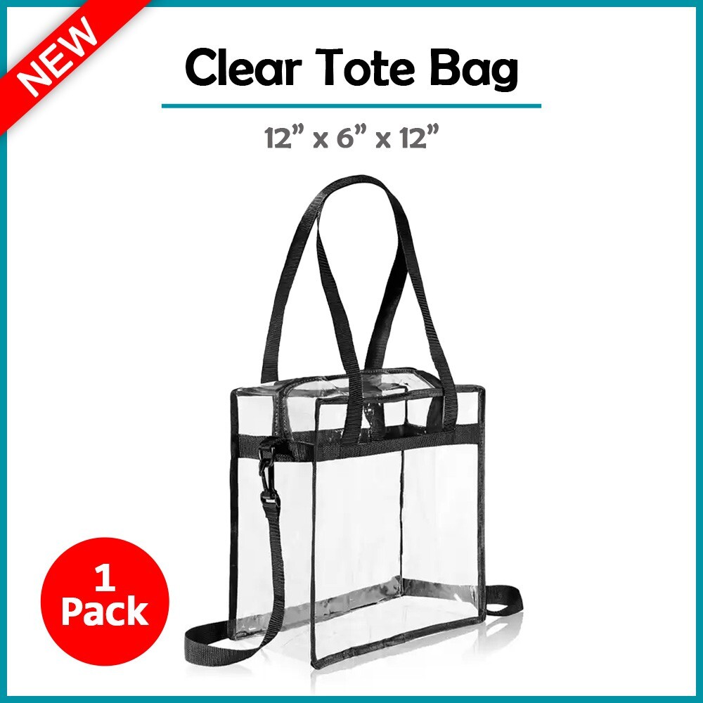 B2G1 Stadium Approved Clear Tote Bag w/ sturdy Zipper B2G1 Stadium Approved Clear Tote Bag w/ sturdy Zipper