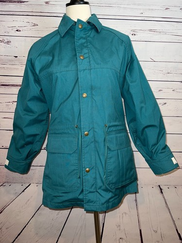 Woolrich Full Zip Coat Chore Jacket Small Wool Vintage Plaid Lining USA Green - Picture 7 of 13