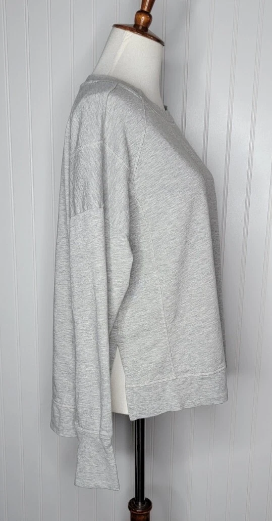 sweaty-betty crewneck pullover split hem sweatshirt