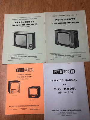 4 of Peto-Scott Service and Information Manuals For Vintage TV
