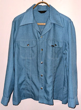 Vintage LEE Western Wear Snap Blue rancher shirt jacket L USA EUC