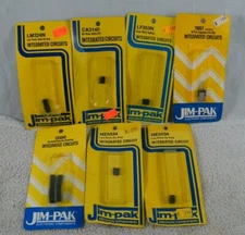 7 JIM-PAK INTEGRATED CIRCUITS NE5534, CD4049, CA3140, 785T, LF353N, LM324N