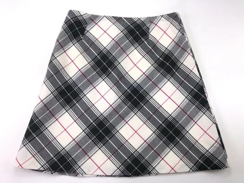NWT Tailor B Moss Wool Blend Plaid Skirt Womens Size 4 Made In USA