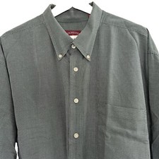 Rochester Men's Dress Shirt, Green Button Down, Size 2XL