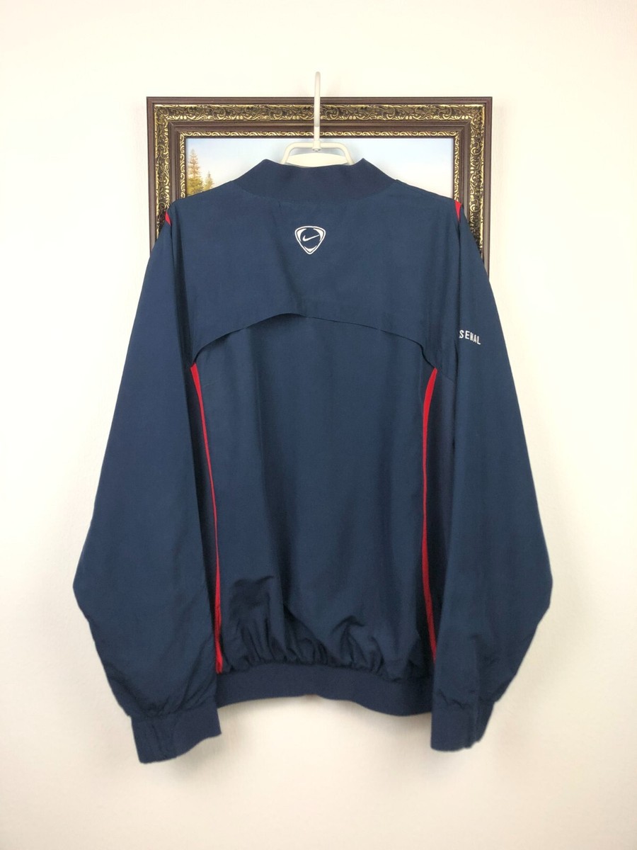 Vintage Nike Arsenal Football Jacket Soccer Track Top Mens Gunners