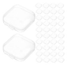 100PCS Small Plastic Boxes: Clear Bead Organizer Box with Hinged Lids Mini