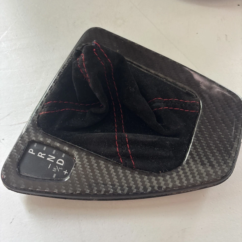 06-11 BMW 325i Gear Shifter Cover W Trim Indicator Carbon Fiber 7155643-03-F OEM - Image 2 of 4