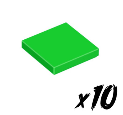 10x LEGO 3068   2x2 Tile   Fliese   hellgrün   bright green