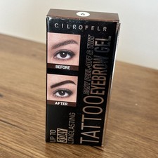 Cilrofelr Tattoo Peel Off Eyebrow Gel, Easy 0.1 Fl Oz Gray Black