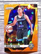 2024 Panini Prizm WNBA #131 Moriah Jefferson Orange Velocity Prizms