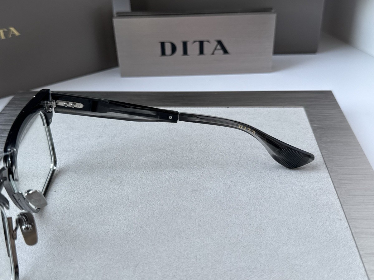 DITA HAKATRON DTX 410-A-02 Antique Silver Black Swirl Eyeglasses 