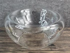 Vintage Big Double Glass Bowl Vase Tube Postmodern Art Vessel Sculpture Bubble