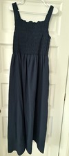 Everlane Navy Gauze Smock Dress Women’s M Sleeveless Square Neck