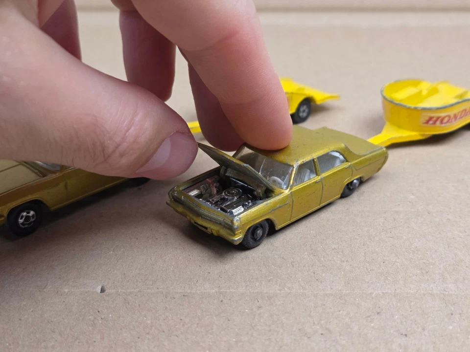 2x Matchbox Lesney 36 Opel Diplomat regular Superfast wheels Honda cycle trailer - Bild 2 von 4