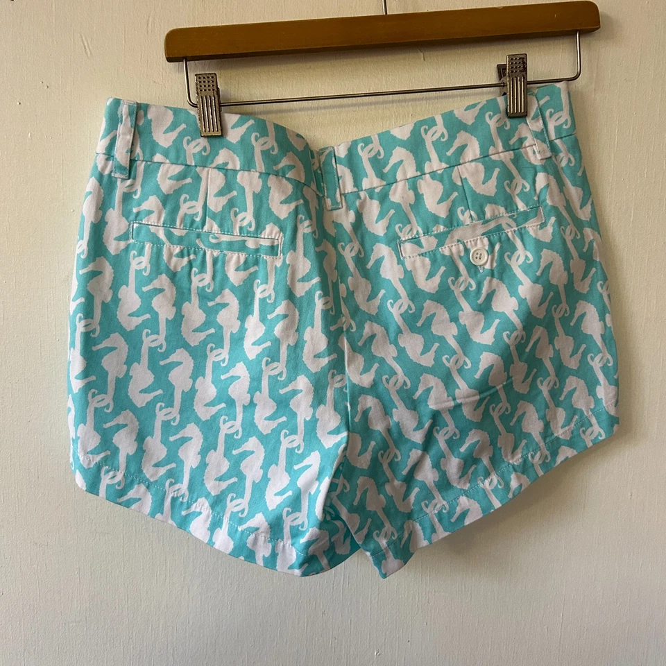 Шорты женские Macbeth Collection большие синие морской конек опрятные морские прибрежные - Изображение 4 из 4