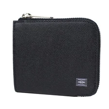 PORTER ABLE WALLET L-shaped zipper mini wallet, black