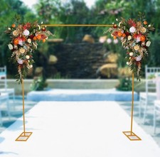 Gold Square Backdrop Stand for Weddings, Parties, and Events Decor