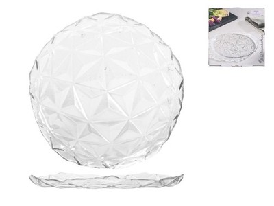 Pasabahce Set 6 Flache Teller Estrella aus Klarem Glas 28 Cm