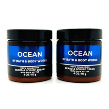2 Bath Body Works Men's Collection Beard Scruff Cream OCEAN w' Shea Butter