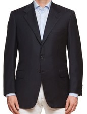 Brioni  Palatino  Handmade Navy Wool Blazer Jacket Size 52