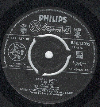 Louis Armstrong And - Take It Satch! - Used Vinyl Record 7 - G8100z
