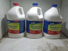 Lot of 3 Klean Strip Muriatic Acid 1 Gallon O5C 