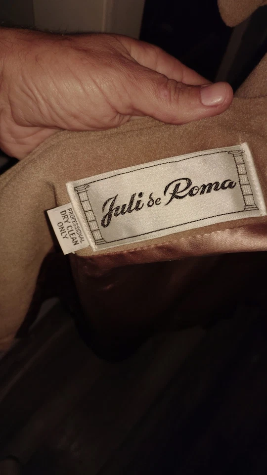 Abrigo de cachemir vintage Juli De Roma tostado grande Foto 2 de 4