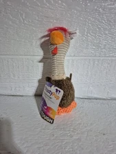 TrustyPup Tough 'N Fun Long Neck Rowdy Rooster Squeaky Chew Guard Dog Toy, 