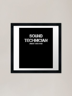 Gerahmtes Wandbild Tontechniker lustiges Audio Engine Poster Leinwanddruck Bild