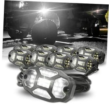 Quick Connect White Rock Lights, 30 Full Angle SMD Chips, 4M 8 Pods white