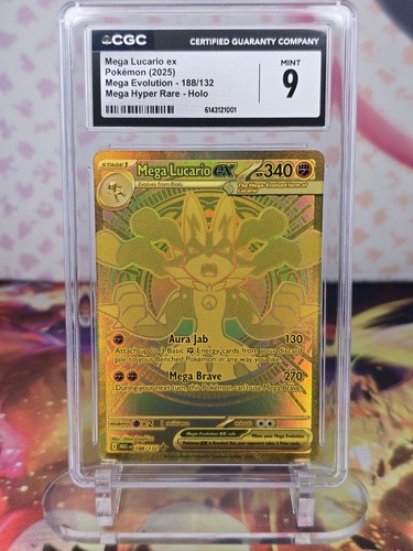 Mega Lucario ex graded CGC 9 for sale on eBay