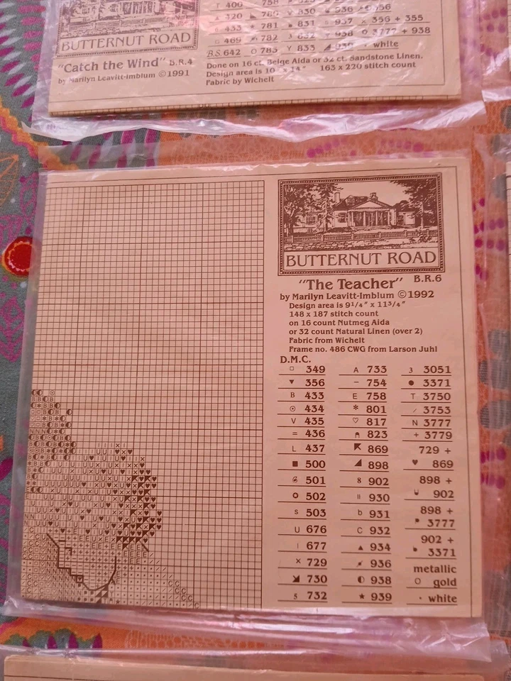 Lot of 11 Butternut Road & D.M.C. Cross Stitch Patterns - Image 3 of 4