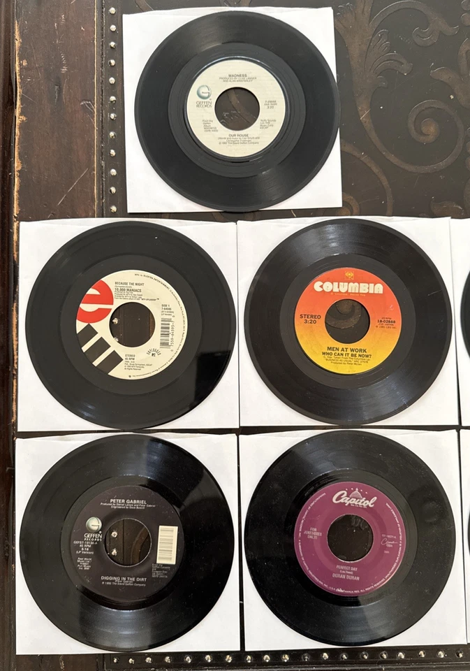 Лот из 10 винтажных виниловых пластинок 45: Synth-Pop New Wave Soft Alt Rock 80-е и 90-е 7 дюймов - Изображение 2 из 4