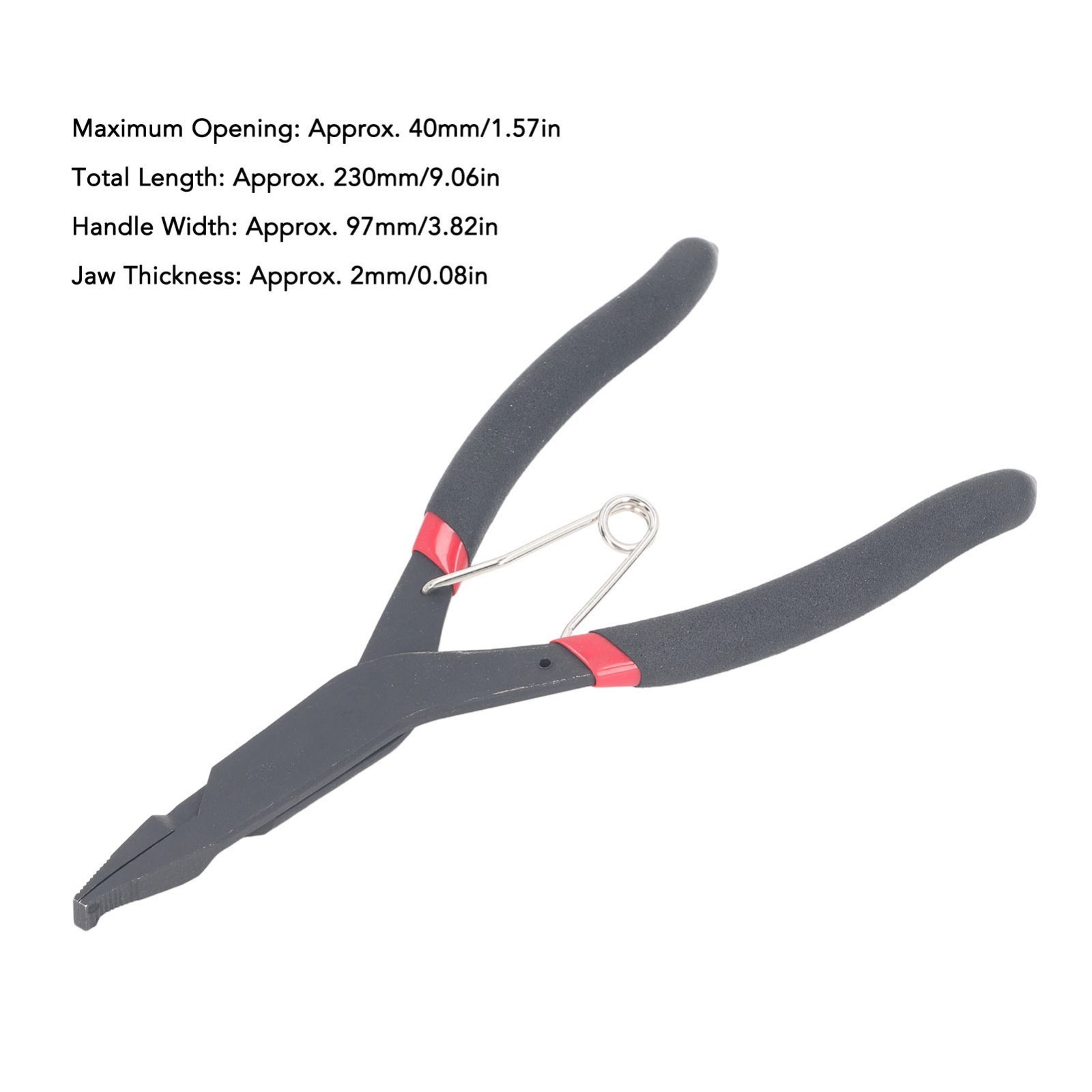 Flat Snap Ring Pliers High Carbon Steel Circlip Pliers 40mm Opening Reverse. 5