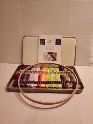 DMC Mouline Special Embroidery Floss Set with Circular Weaving Loom