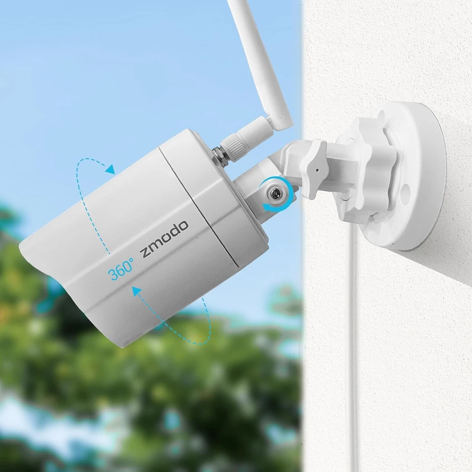 Zmodo Outdoor Wireless Security Camera System, 2 Pack 1080p Full HD White  - Image 4 of 4