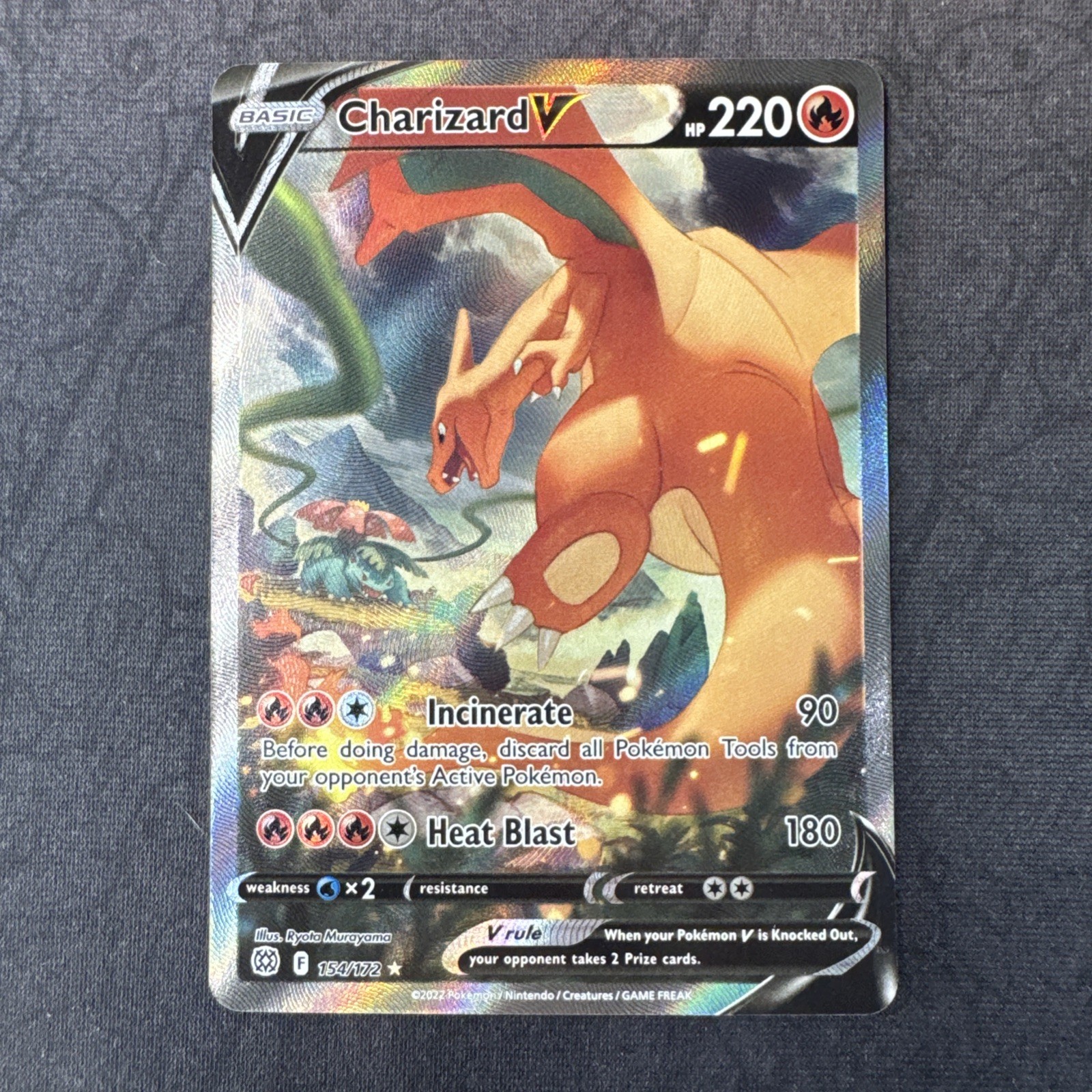 Charizard V (Alternate Full Art) 154/172 Swsh09: Brilliant Stars Holo Pokemon