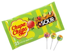 Chupa Chups SOUR Lollipops Halloween Trick or Treat Candy Variety Pack Lemon ...