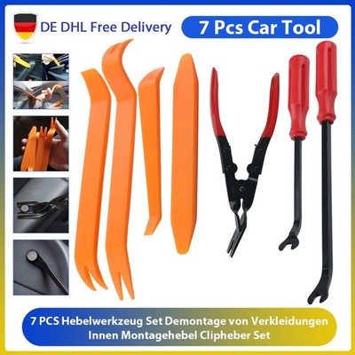 Türverkleidung Clipzange Lösezange Zange Clipentferner Werkzeug Clips Nieten 7PC