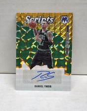 DANIEL THEIS 2019-20 Mosaic Scripts ORANGE PRIZM ~ Celtics AUTO