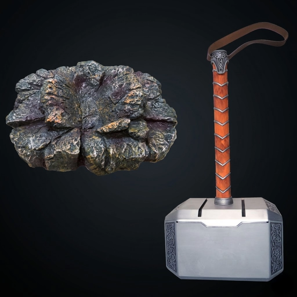 Replica Metal Mjolnir Thor Solid Adult Hammer Collectible Full