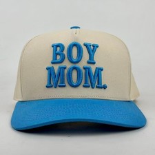 Boy Mom Embroidered Snapback Hat