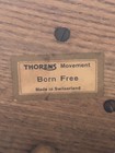 Vintage Thorens Wooden Music Box Girl Cat Birds Trees Plays Born Free — photo 4